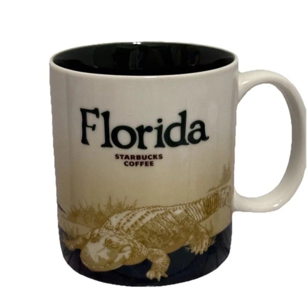 Starbucks 2009 Florida Global Collector Series State Coffee Mug Cup 16 Oz‎